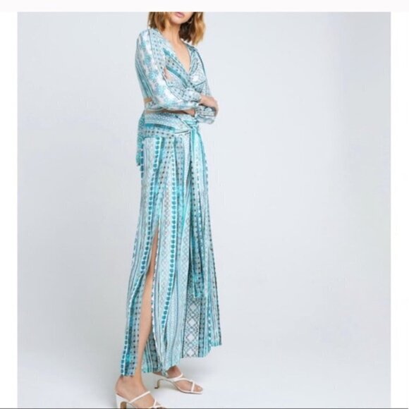 ZHU Ulma Long Sleeve Wrap Top Pants Set XS NWT #105 - Picture 4 of 6